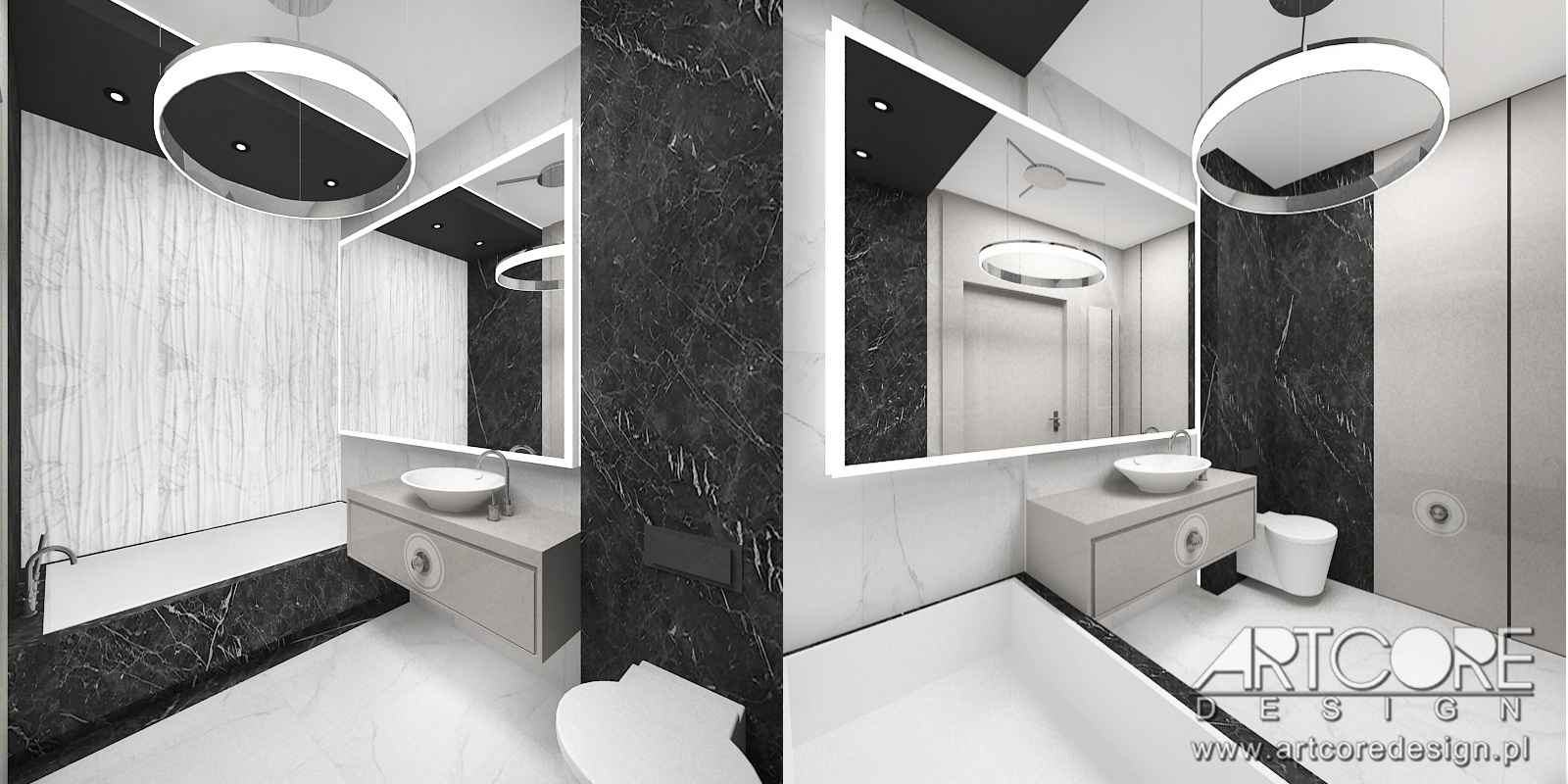 projektowanie wnętrz nowoczesnej łazienki w krakowie